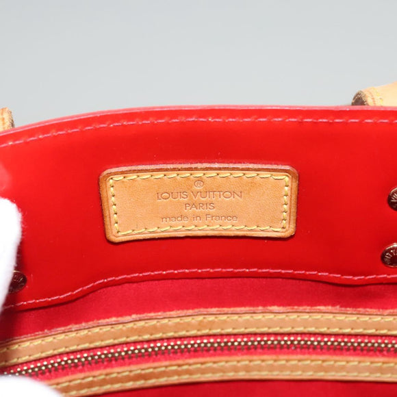LOUIS VUITTON Monogram Vernis Reade MM Hand Bag Red Rouge M91086 LV Auth ep8844