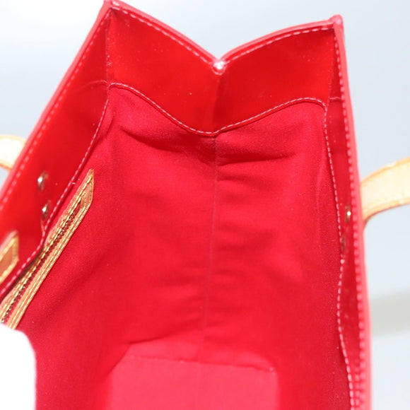 LOUIS VUITTON Monogram Vernis Reade MM Hand Bag Red Rouge M91086 LV Auth ep8844