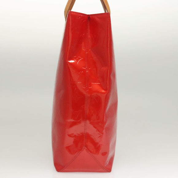 LOUIS VUITTON Monogram Vernis Reade MM Hand Bag Red Rouge M91086 LV Auth ep8844
