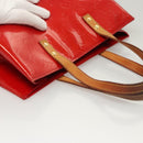 LOUIS VUITTON Monogram Vernis Reade MM Hand Bag Red Rouge M91086 LV Auth ep8844-6