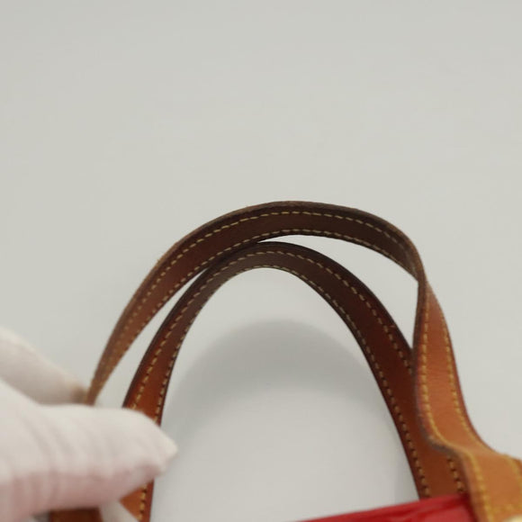 LOUIS VUITTON Monogram Vernis Reade MM Hand Bag Red Rouge M91086 LV Auth ep8844