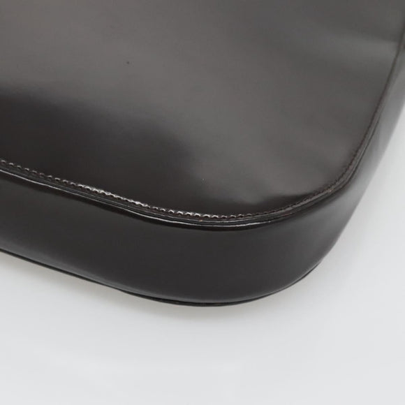 GUCCI Shoulder Bag Patent leather Brown Silver 001 3166 Auth ep8849