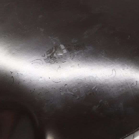 GUCCI Shoulder Bag Patent leather Brown Silver 001 3166 Auth ep8849