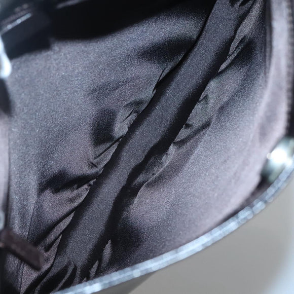 GUCCI Shoulder Bag Patent leather Brown Silver 001 3166 Auth ep8849