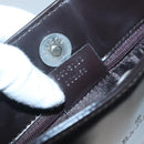 GUCCI Shoulder Bag Patent leather Brown Silver 001 3166 Auth ep8849-22