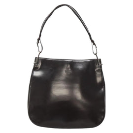 GUCCI Shoulder Bag Patent leather Brown Silver 001 3166 Auth ep8849 - 0