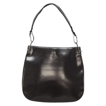 GUCCI Shoulder Bag Patent leather Brown Silver 001 3166 Auth ep8849 - 0