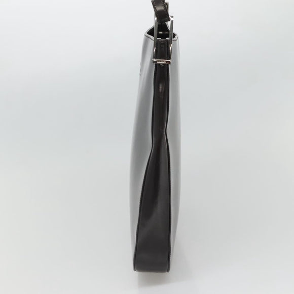 GUCCI Shoulder Bag Patent leather Brown Silver 001 3166 Auth ep8849