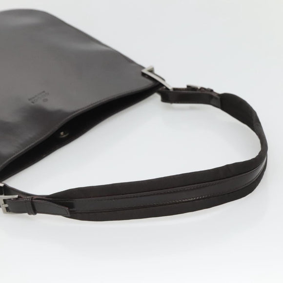 GUCCI Shoulder Bag Patent leather Brown Silver 001 3166 Auth ep8849