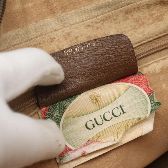 GUCCI GG Supreme Clutch Bag PVC Beige 89 01 044 Auth ep8864