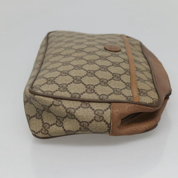 GUCCI GG Supreme Clutch Bag PVC Beige 89 01 044 Auth ep8864