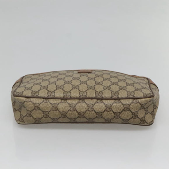 GUCCI GG Supreme Clutch Bag PVC Beige 89 01 044 Auth ep8864