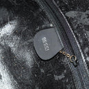 GUCCI Bamboo Shoulder Bag Suede Black Gold 001 1577 2615 Auth ep8865-17