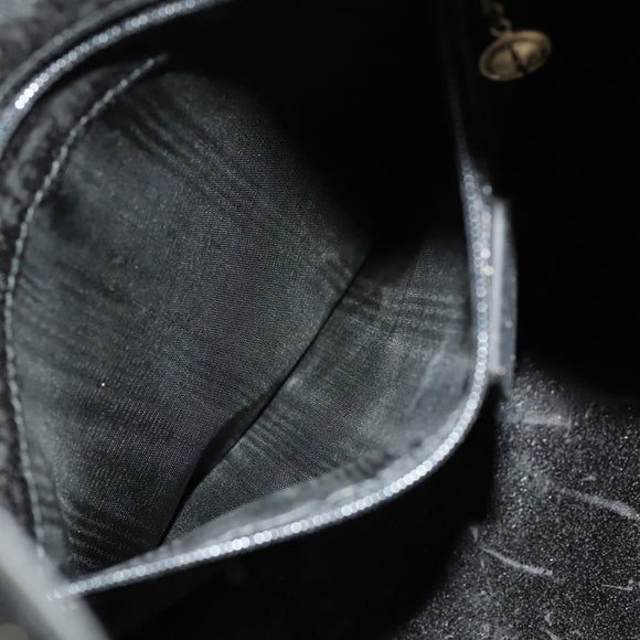 GUCCI Bamboo Shoulder Bag Suede Black Gold 001 1577 2615 Auth ep8865