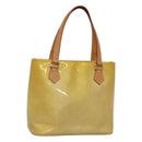 LOUIS VUITTON Monogram Vernis Houston Hand Bag Beige M91004 LV Auth ep8871-1