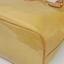 LOUIS VUITTON Monogram Vernis Houston Hand Bag Beige M91004 LV Auth ep8871-15