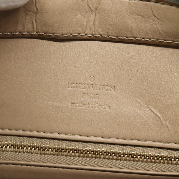 LOUIS VUITTON Monogram Vernis Houston Hand Bag Beige M91004 LV Auth ep8871
