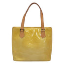 LOUIS VUITTON Monogram Vernis Houston Hand Bag Beige M91004 LV Auth ep8871-2