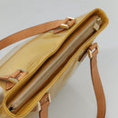 LOUIS VUITTON Monogram Vernis Houston Hand Bag Beige M91004 LV Auth ep8871-6