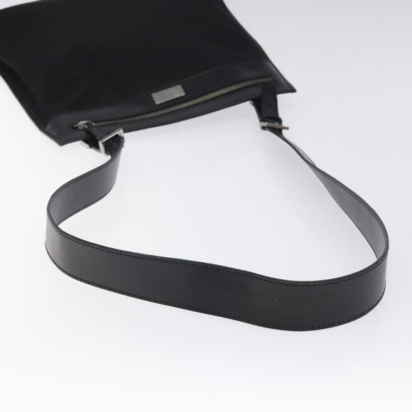 GUCCI Shoulder Bag Nylon Black Silver 92560 Auth ep8886