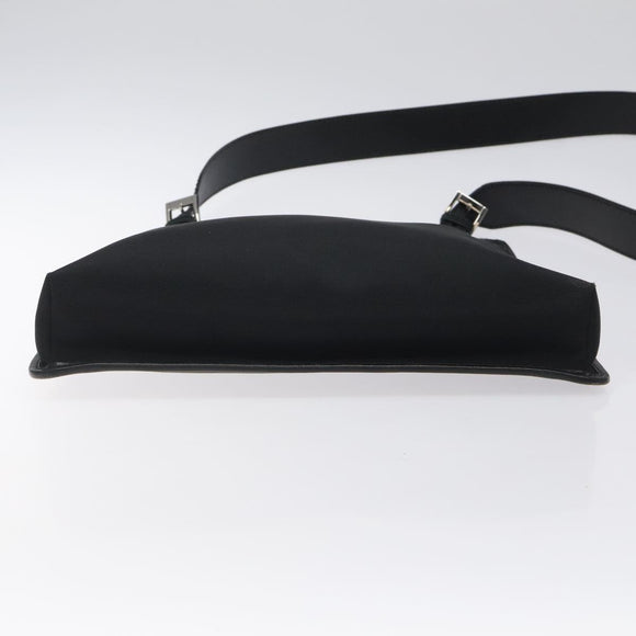 GUCCI Shoulder Bag Nylon Black Silver 92560 Auth ep8886