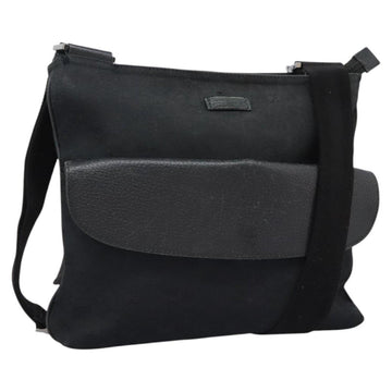 GUCCI GG Canvas Shoulder Bag Black Silver 256100 Auth ep8911