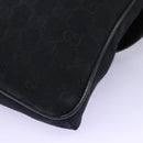 GUCCI GG Canvas Shoulder Bag Black Silver 256100 Auth ep8911-14