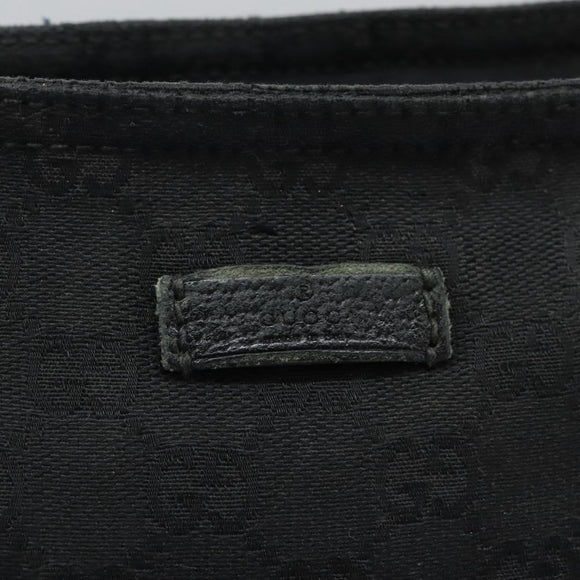 GUCCI GG Canvas Shoulder Bag Black Silver 256100 Auth ep8911