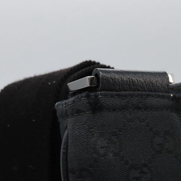 GUCCI GG Canvas Shoulder Bag Black Silver 256100 Auth ep8911