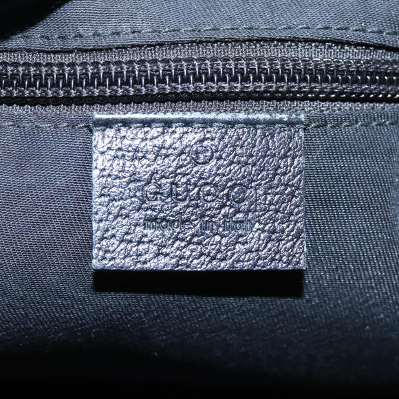 GUCCI GG Canvas Shoulder Bag Black Silver 256100 Auth ep8911
