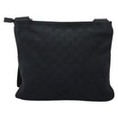 GUCCI GG Canvas Shoulder Bag Black Silver 256100 Auth ep8911-3