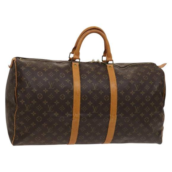 LOUIS VUITTON Monogram Keepall 55 Boston Bag M41424 LV Auth ep8912