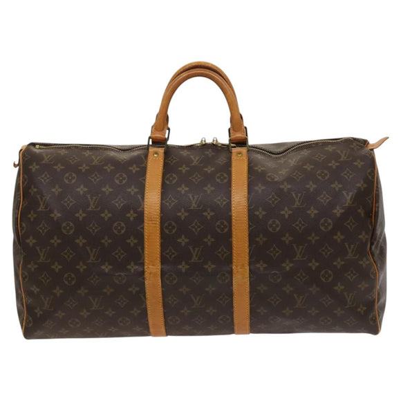 LOUIS VUITTON Monogram Keepall 55 Boston Bag M41424 LV Auth ep8912