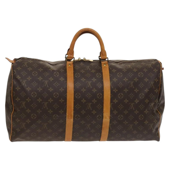 LOUIS VUITTON Monogram Keepall 55 Boston Bag M41424 LV Auth ep8912