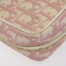 Christian Dior Trotter Canvas Pouch PVC Pink Silver Auth ep8923-16