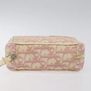Christian Dior Trotter Canvas Pouch PVC Pink Silver Auth ep8923-4
