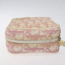 Christian Dior Trotter Canvas Pouch PVC Pink Silver Auth ep8923-5