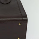 GUCCI Bamboo Hand Bag Leather Brown Gold Auth ep8928-14