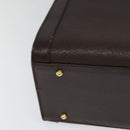 GUCCI Bamboo Hand Bag Leather Brown Gold Auth ep8928-15