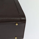 GUCCI Bamboo Hand Bag Leather Brown Gold Auth ep8928-16