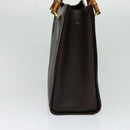 GUCCI Bamboo Hand Bag Leather Brown Gold Auth ep8928-3