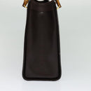 GUCCI Bamboo Hand Bag Leather Brown Gold Auth ep8928-4