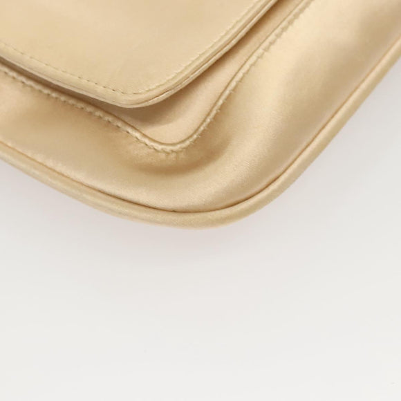 GUCCI Chain Shoulder Bag Satin Gold 007 1705 2033 Auth ep8929