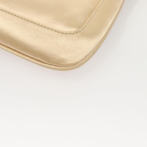 GUCCI Chain Shoulder Bag Satin Gold 007 1705 2033 Auth ep8929