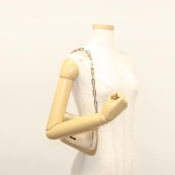 GUCCI Chain Shoulder Bag Satin Gold 007 1705 2033 Auth ep8929