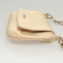 GUCCI Chain Shoulder Bag Satin Gold 007 1705 2033 Auth ep8929-3