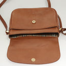 Burberrys Shoulder Bag Leather Brown Gold Auth ep8934-10