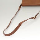 Burberrys Shoulder Bag Leather Brown Gold Auth ep8934-7