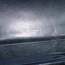 CELINE C Sulky Shoulder Bag Canvas Navy Gold Auth ep8935-18
