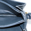 CELINE C Sulky Shoulder Bag Canvas Navy Gold Auth ep8935-19